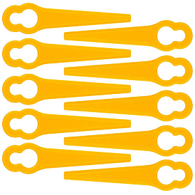 Леза для тримера пластикові 10 шт 9 см Powermat PM1136 набір пластикових лез для тримера