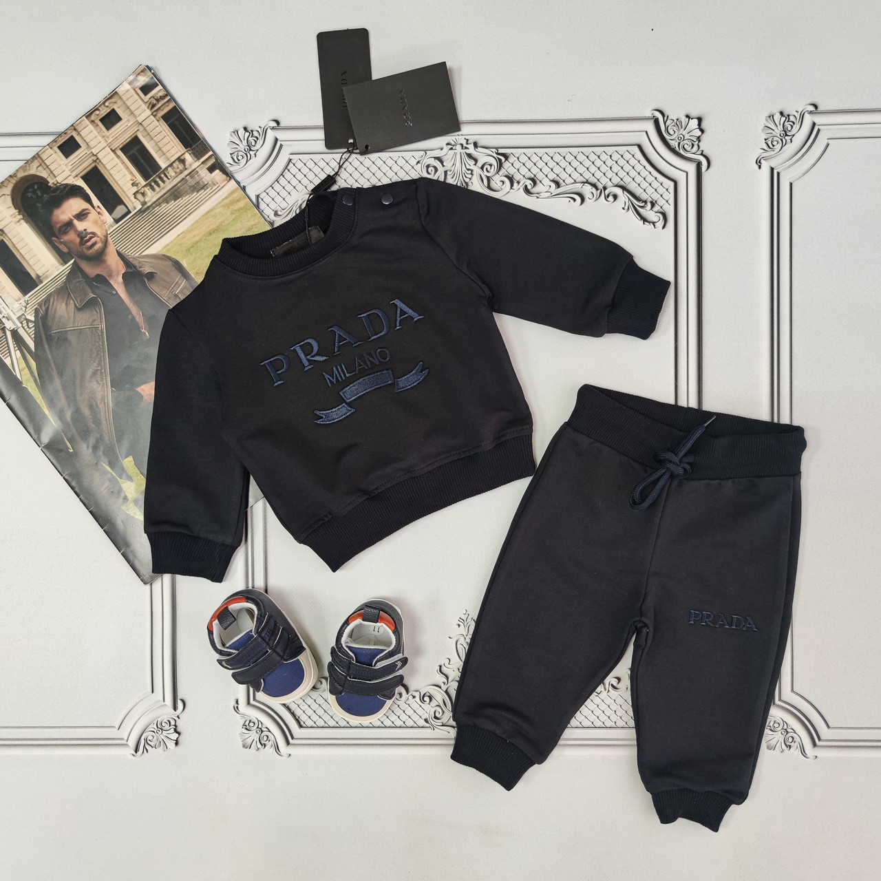 Дитячий прогулянковий костюм Прада для новонароджених