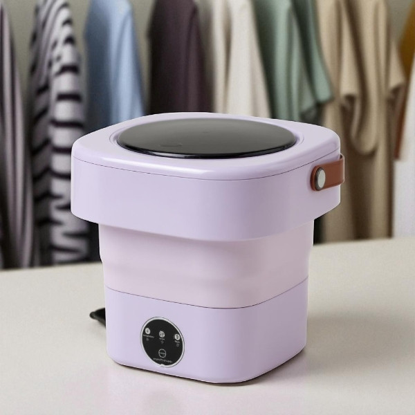 Пральна машинка складана портативна 5л 28.5*24см Фіолетова, фото 1