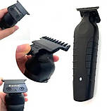 Тример Kemei KM-2299 акумуляторний з USB-зарядкою та 3 насадками, фото 4