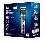 Тример Kemei KM-5073 акумуляторний з ЖК-дисплеєм і 4 насадками, фото 7