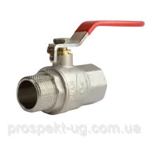 Кран Ду50 (2") ру40 кульовий латунний нікель важіль В-З DK Grand