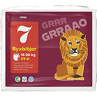 Підгузники-трусики Coop Швеція 7 (16-26кг) 34шт