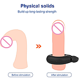 Кільце посилення та продовження ерекції надувне, ерекційне кільце з грушею для накачування, інтимні іграшки, фото 3