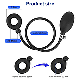 Кільце посилення та продовження ерекції надувне, ерекційне кільце з грушею для накачування, інтимні іграшки, фото 4