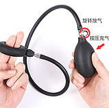Кільце посилення та продовження ерекції надувне, ерекційне кільце з грушею для накачування, інтимні іграшки, фото 8