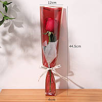 Пакет-сумочка для квітів бордова з кантом 44.5х12 см (50 штук)