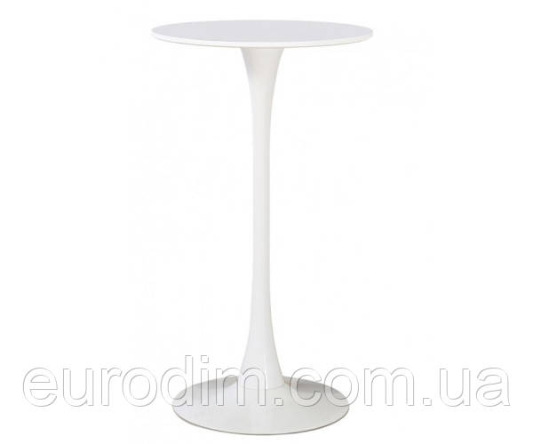 Стіл Тюльпан Н високий барний білий д. 60 см