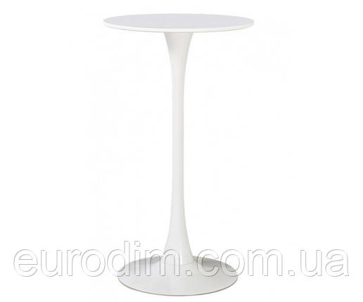 Стіл Тюльпан Н високий барний білий д. 60 см, фото 1