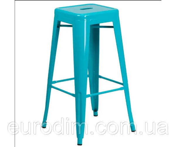 Стілець Толікс барний високий блакитний