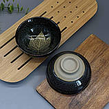 Піала керамічна в техніці «око дракона» Золотистий клен 1шт 110мл, фото 2