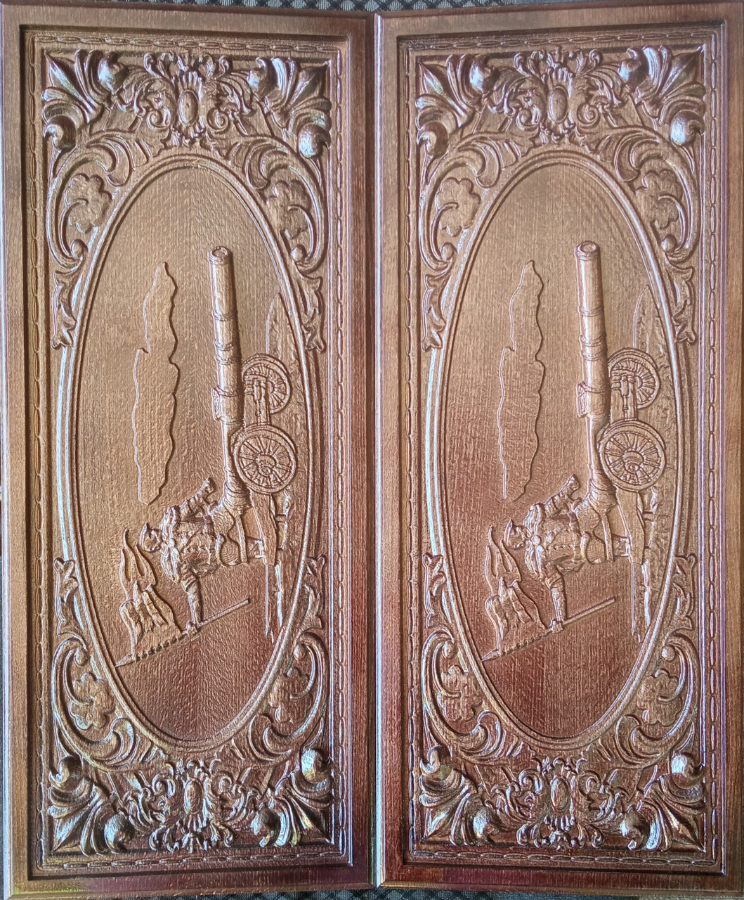 Нарди Артилерист 60 см дерев'яні ручної роботи, фото 1