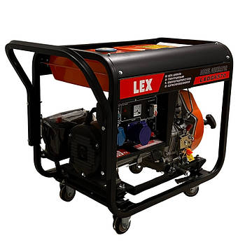 Потужний дизельний генератор 6,5/7,0 кВт LEX LXDG6570