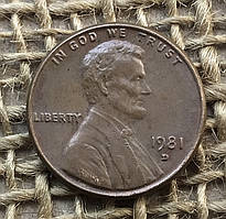 1 цент 1981 року. (D) США