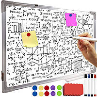 Дошка фліпчарт магнітно-маркерна сухостираюча Maaleo 60 x 40 см + маркери, магніти та губка (24325)
