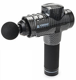 Масажер пістолет Powermat PM-MAS-1800BLM 6 насадок вібраційний масажер для м'язів