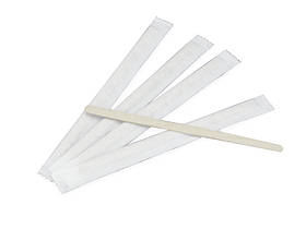 Мішалка дерев’яна в індивідуальній упаковці 140 мм, 500 шт/уп, 5000 шт/ящ.