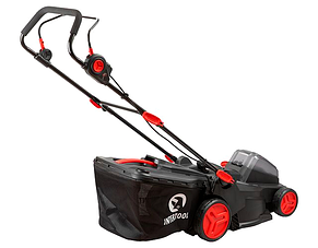 Газонокосарка акумуляторна безщіткова 2х20В 370мм INTERTOOL STORM (WT-9216) без АКБ, без ЗУ, фото 2