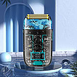 Бездротовий шейвер VGR V-352 з дисплеєм акумуляторна міні електробритва дорожня з usb зарядкою, фото 7