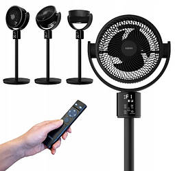 Вентилятор підлоговий з 4D-колесаною EBERG GOX 26 см 50 Вт з пультом ДК і таймером Чорний