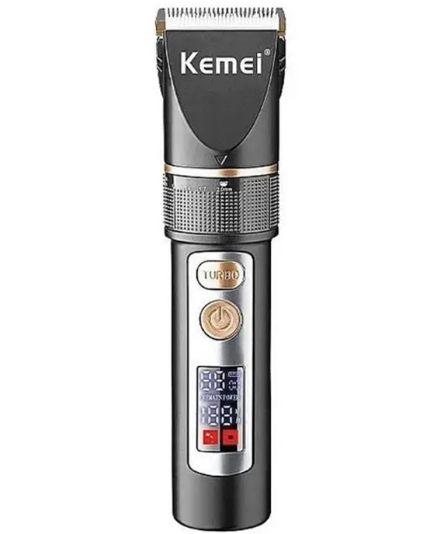 Бездротовий тример Kemei KM-5073 із ЖК-дисплеєм і комплектом з 4 насадок, фото 1