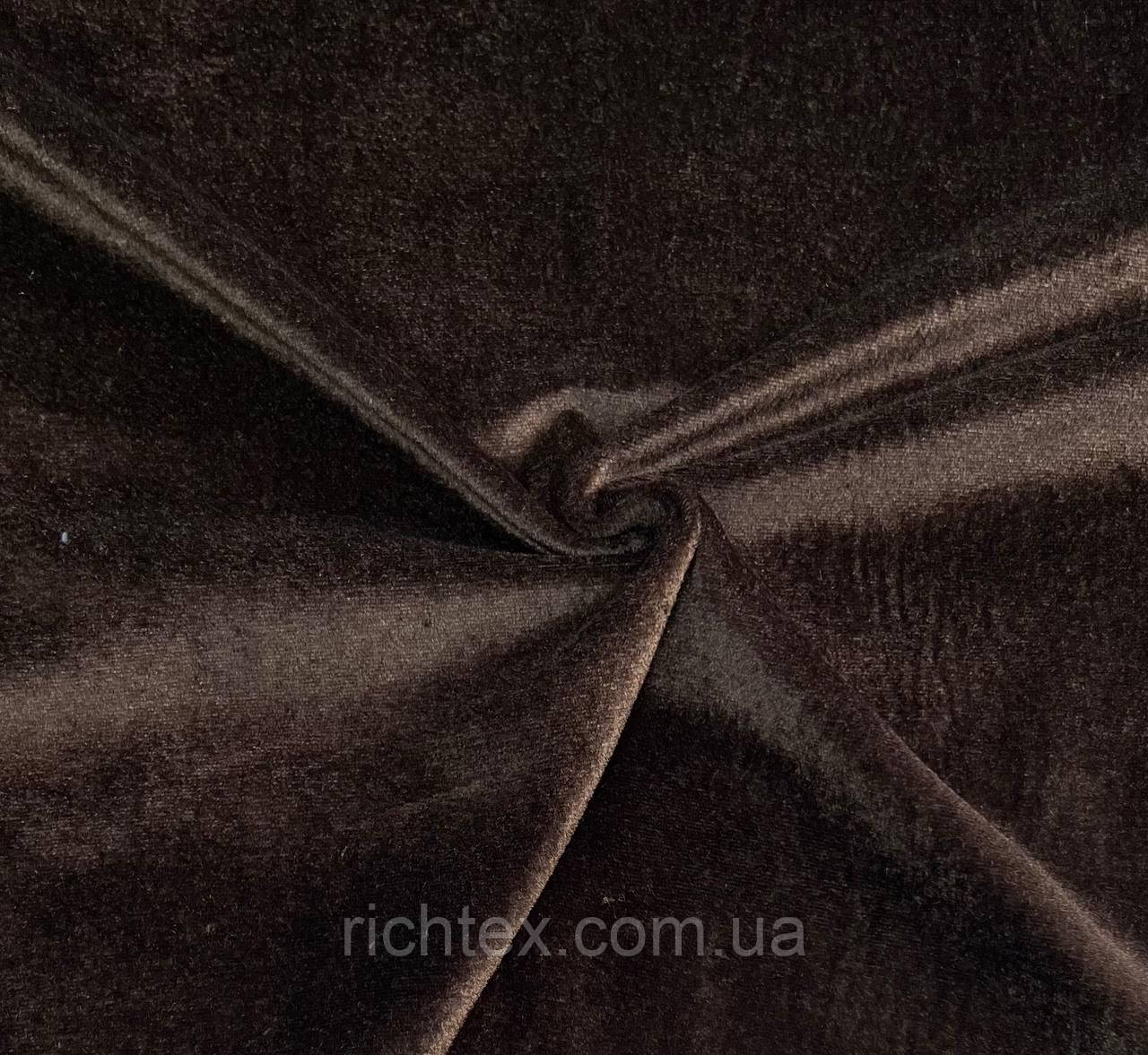 Велюр Стрейч Шоколад, фото 1