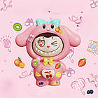 Брелок Лабубу з кнопкою, 3 зміни обличчя,колір рандом, 1шт, 669 / Фігурка-брелок Лабубу / Фігурка Лабубу / Іграшка лабубу, фото 4