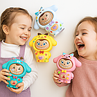 Брелок Лабубу з кнопкою, 3 зміни обличчя,колір рандом, 1шт, 669 / Фігурка-брелок Лабубу / Фігурка Лабубу / Іграшка лабубу, фото 6