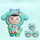 Брелок Лабубу з кнопкою, 3 зміни обличчя,колір рандом, 1шт, 669 / Фігурка-брелок Лабубу / Фігурка Лабубу / Іграшка лабубу, фото 5