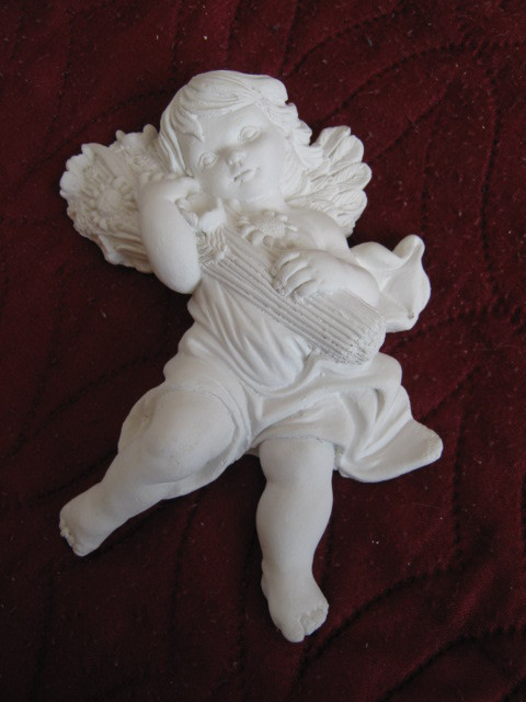Гіпсова фігурка Ангел з квітами для розфарбовування і декорування