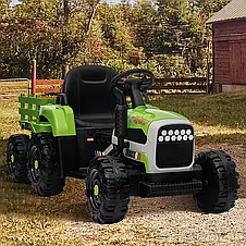 Дитячий електромобіль трактор з причепом John Deere M 5733EBLR-5 (USB, мотори 2x30W, акум.12V10AH), фото 3