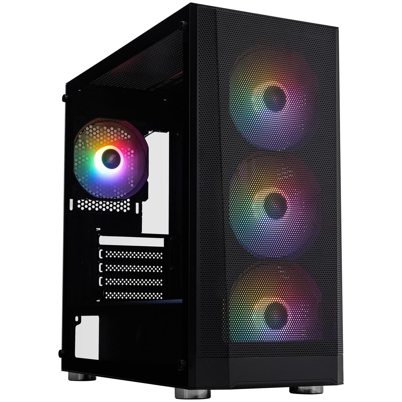 Корпус 1stPlayer FD5-M-BK-4F1 Black без БЖ, фото 1