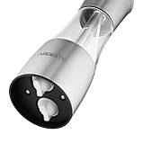 Млин для солі та перцю 2 в 1 Ardesto Gemini, 140 мл, акрил, неіржавка сталь, прозорий, фото 3