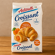 Круасани з абрикосовою начинкою Antonelli 5шт 250г. Італія, фото 2
