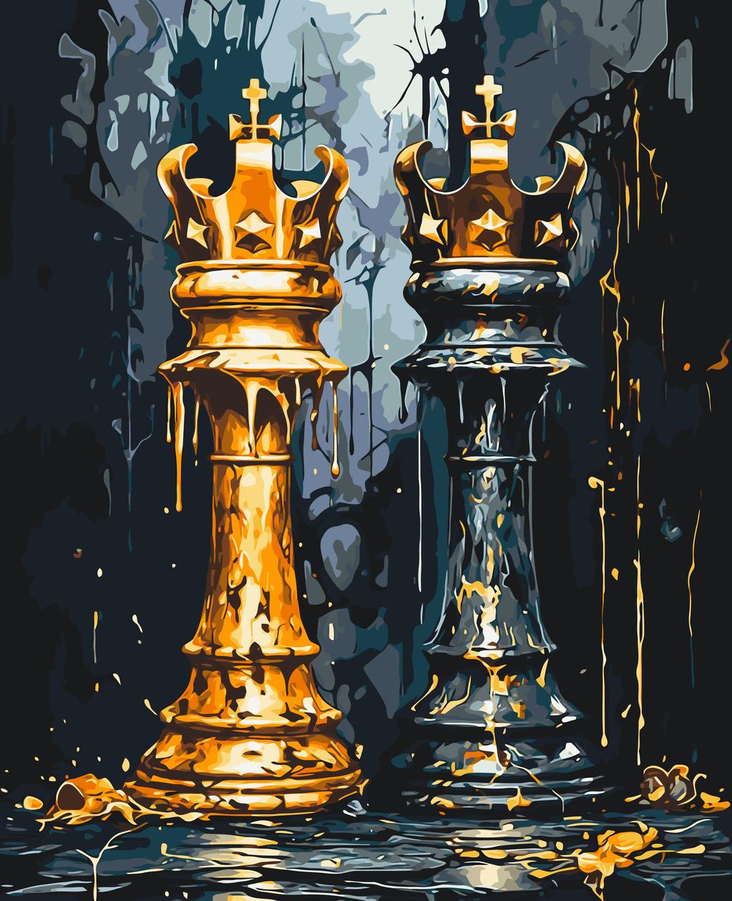 Картина за номерами Шахи: королівська дуель 40*50 см Орігамі LW 3491, фото 1