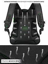 Рюкзак шкільний ортопедичний у 5-11 клас для хлопчика підлітковий з USB чорний з червоним SkyName 91-1, фото 5