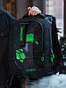 Рюкзак шкільний ортопедичний у 5-11 клас для хлопчика підлітковий з USB чорний з зеленим SkyName 91-1, фото 8