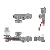 Змішувальний вузол для колекторів Nolf NF.2005 - 3/4" з лівим підключенням, без насоса, кутовий (NF3013)
