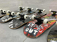 Скейтборд дерев'яний колеса поліуретан Скейт підвіска алюміній Скейтборд для катання в скейт-парку з вантажопідіймальністю 80 кг