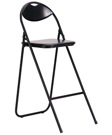 Високий стілець барний Джокер-хокер чорний сидіння-синє