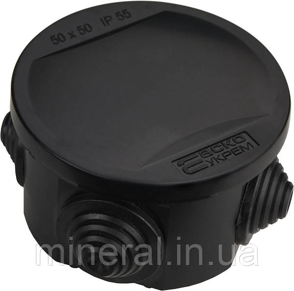 Коробка розподільча серії UAtmo РК 50*50, чорна, зов.монтажу, (уп. 25шт) | АСКО-УКРЕМ (A0150170036)