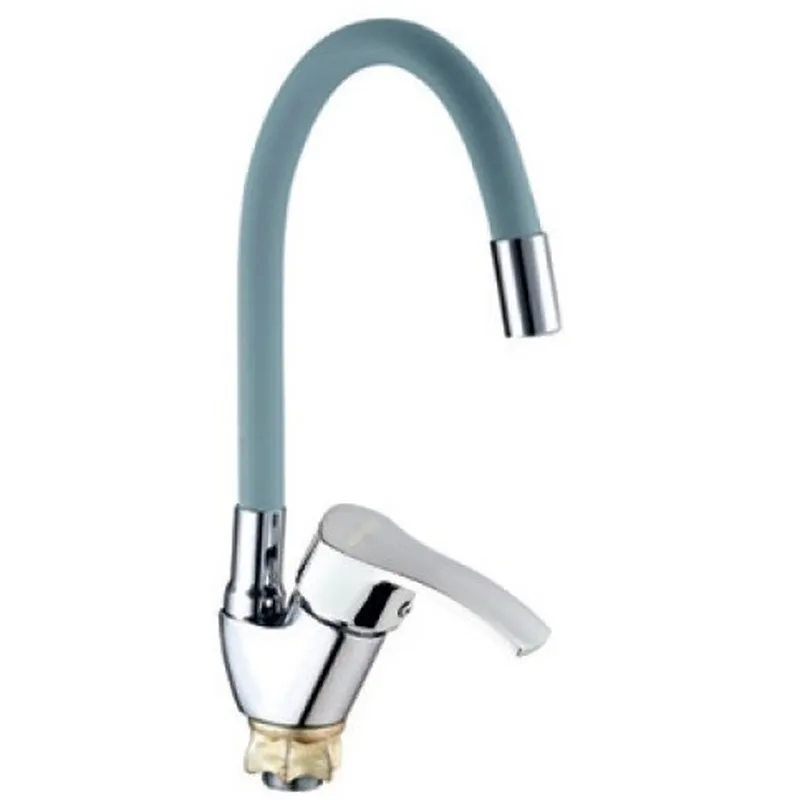 Змішувач для кухні Mixxus YUB4-279 Reflector Gray із сірим силіконовим виливом (MI6485)