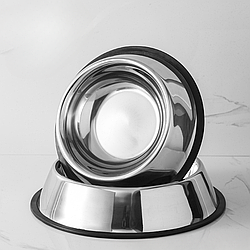 Миска котяча з нержавіючої сталі / Годівниця для тварин / Тарілка для котів та собак