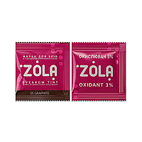 Фарба для брів із колагеном в саше з окисником 05 Graphiten ZOLA 5 мл