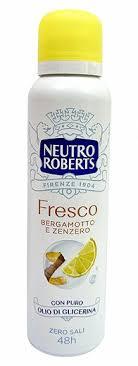 Дезодорант-спрей Neutro Roberts Fresh з бергамотом та імбиром 150 мл, фото 1