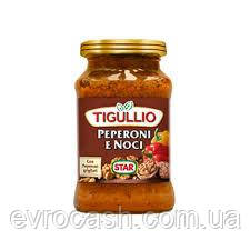 Песто TIGULLIO з перцем та волоськими горіхами 185 гр 12 шт ящ, фото 1