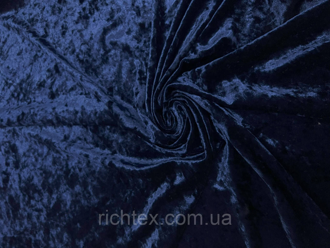 Оксамит Мармур Темно-синій, фото 1