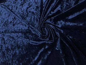 Оксамит Мармур Темно-синій