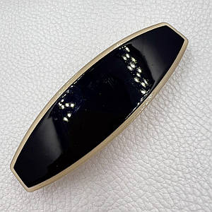 Шпилька автомат для волосся з 84 АПІНАМИ мінімалістична бежево чорного кольору довжина 8.5 см висота 2.5 см