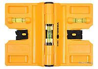 Уровень для установки столбежьев VOREL с магнитом и капсулами, 190 х 135 мм [25/100]